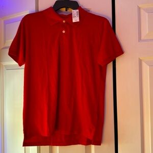 Red collared dresss shirt